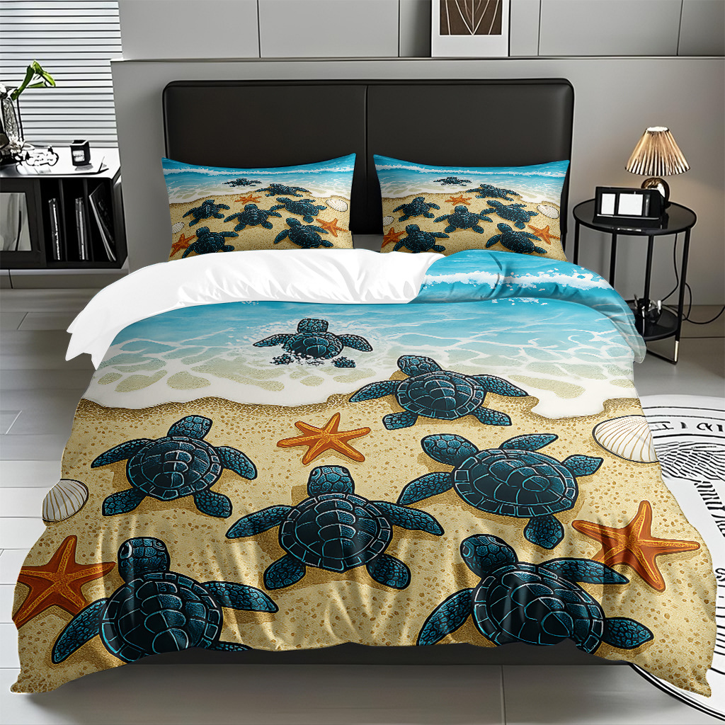 Ventas transfronterizas calientes de una variedad de patrones de reliquias marinas impresión digital colcha