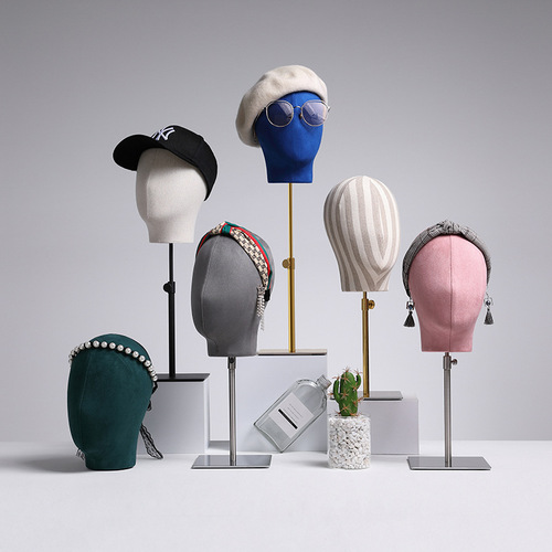 Headwear model head prop display rack clothing store window display rack fake head fake wig stand male and female accessories head mold