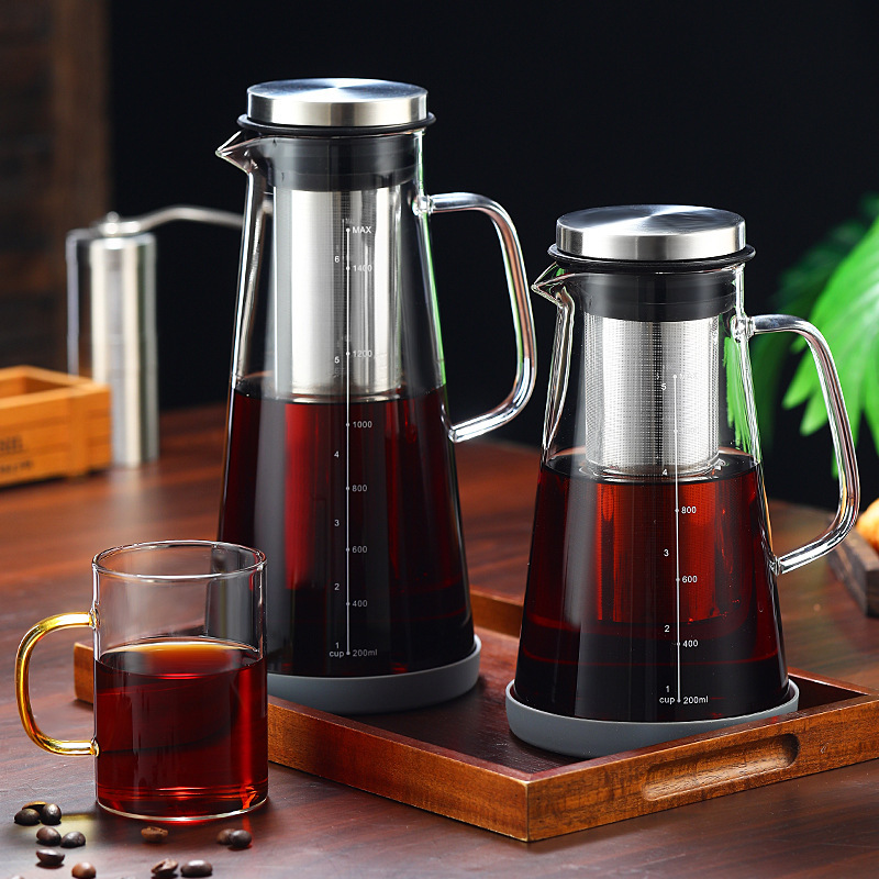Wholesale Customized Cold Brew Coffee Pot Household Glass Large Capacity Ice Drip Pot Cold Brew Pot Filter Extraction Pot Brewer