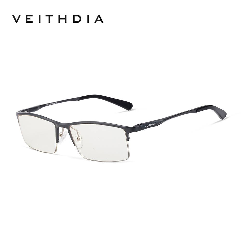 Medio marco anti-azul de aluminio y magnesio marco de lente de miopía óptica para hombres cuadrado simple negocio al por mayor 8721