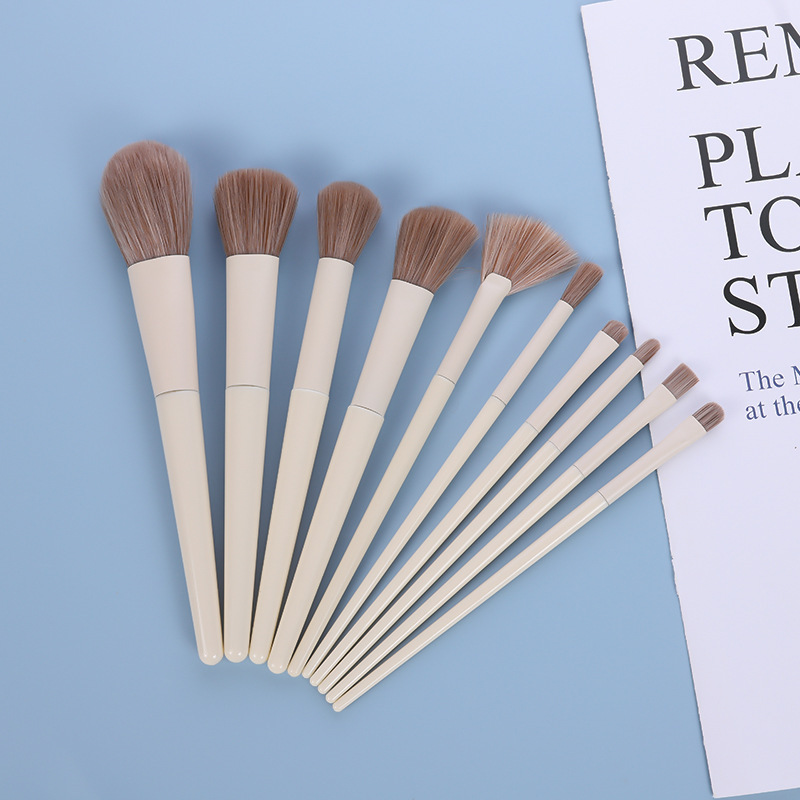 10 conjuntos de cepillo de maquillaje de cero grados Cangzhou blush cepillo de pelo suave cepillo de pintura en polvo de opacificación cepillo de sombra de ojos conjunto completo de herramientas de maquillaje