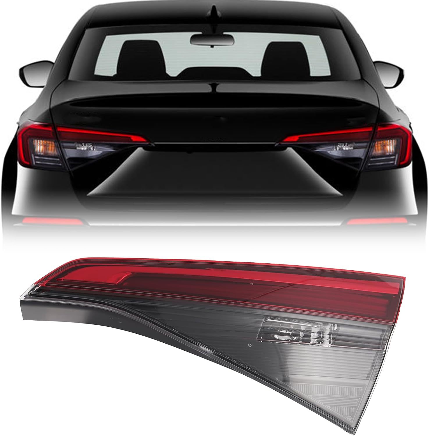 Suitable for Honda Civic 2022 Model Rear Tail Light Assembly Led Smoked Black Tail Light Modified Version Brake Light Reversing Light