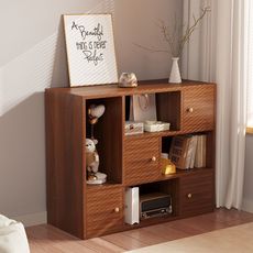 书柜落地靠墙收纳柜小柜子置物柜家用卧室客厅储物柜书籍玩具柜子
