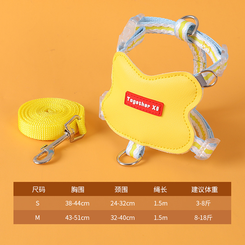 Correas en el pecho de gato de piel de melocotón de celebridades de Internet para evitar que el gato se libere de la cuerda de tracción del gato