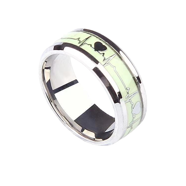 Joyería de acero Titanium vendedora caliente transfronteriza fabricante masculino del anillo esmerilado hueco del acero inoxidable del estilo europeo y americano de la cadena giratoria