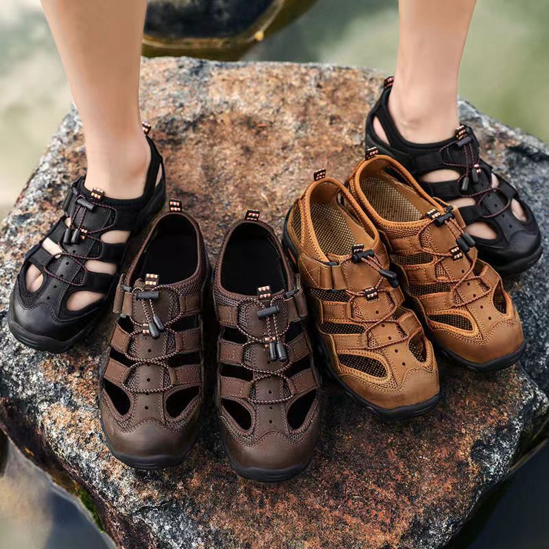 남성 여름 샌들 비치 신발 통기성 내마모성 야외 스포츠 레저 패션 트렌드 조커 국경 도매