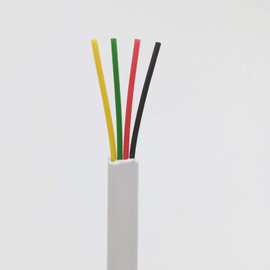 厂家20251现货4芯扁平纯铜RJ11电话线26awg黑色水晶头固定座机