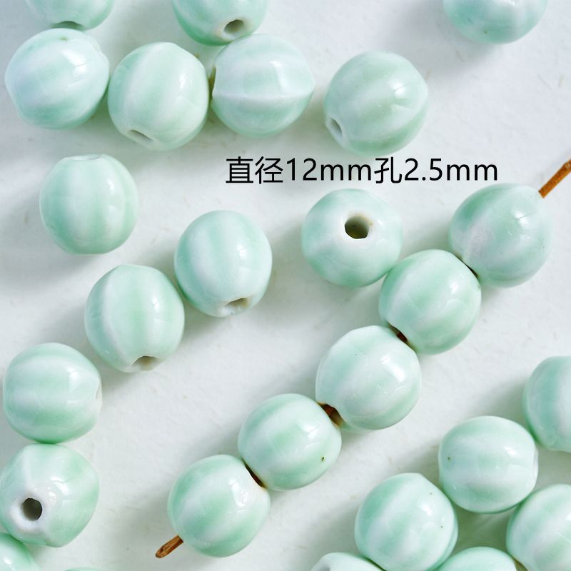 Jingdezhen joyería de cerámica DIY accesorios de la joyería flor esmalte sandía perlas haciendo collar pulsera tejida femenina material