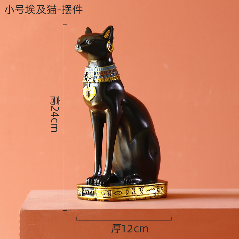 創意異域風情エジプト猫置物樹脂工芸品実用装飾書ろうそく台ソフトプレゼント|undefined