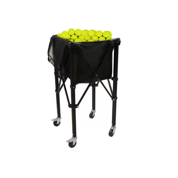 Folding Tennis Frame Tennis Cart Mobile Portable Coach Cart Pick Up Basket Tennis Package Basket