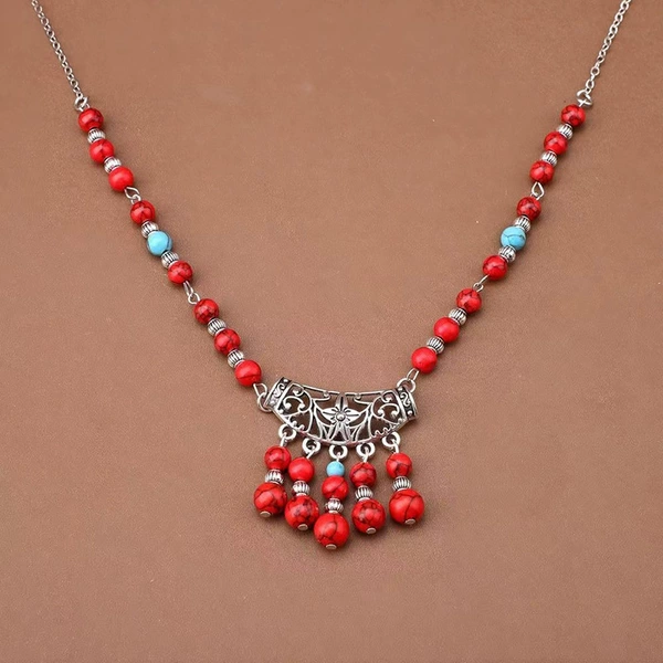 Red hair accessory, universal necklace