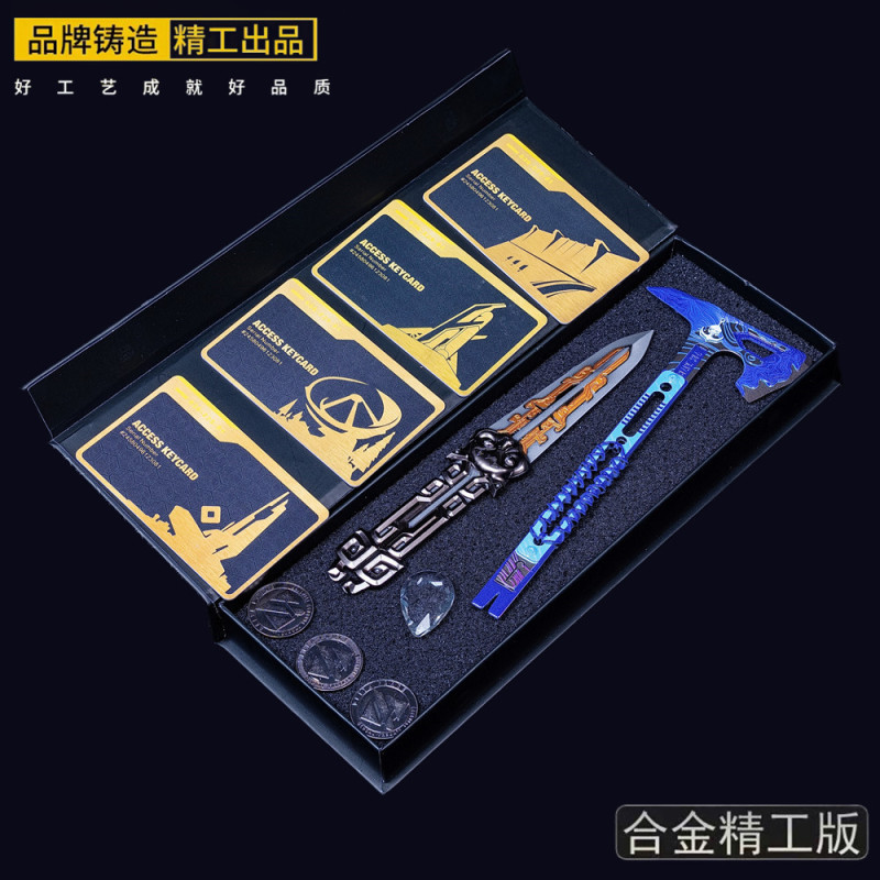 デルタ周辺武器モデルシャドウブレードバタフライブラックターキントゥームソードギフトボックスセット合金金属おもちゃ|undefined