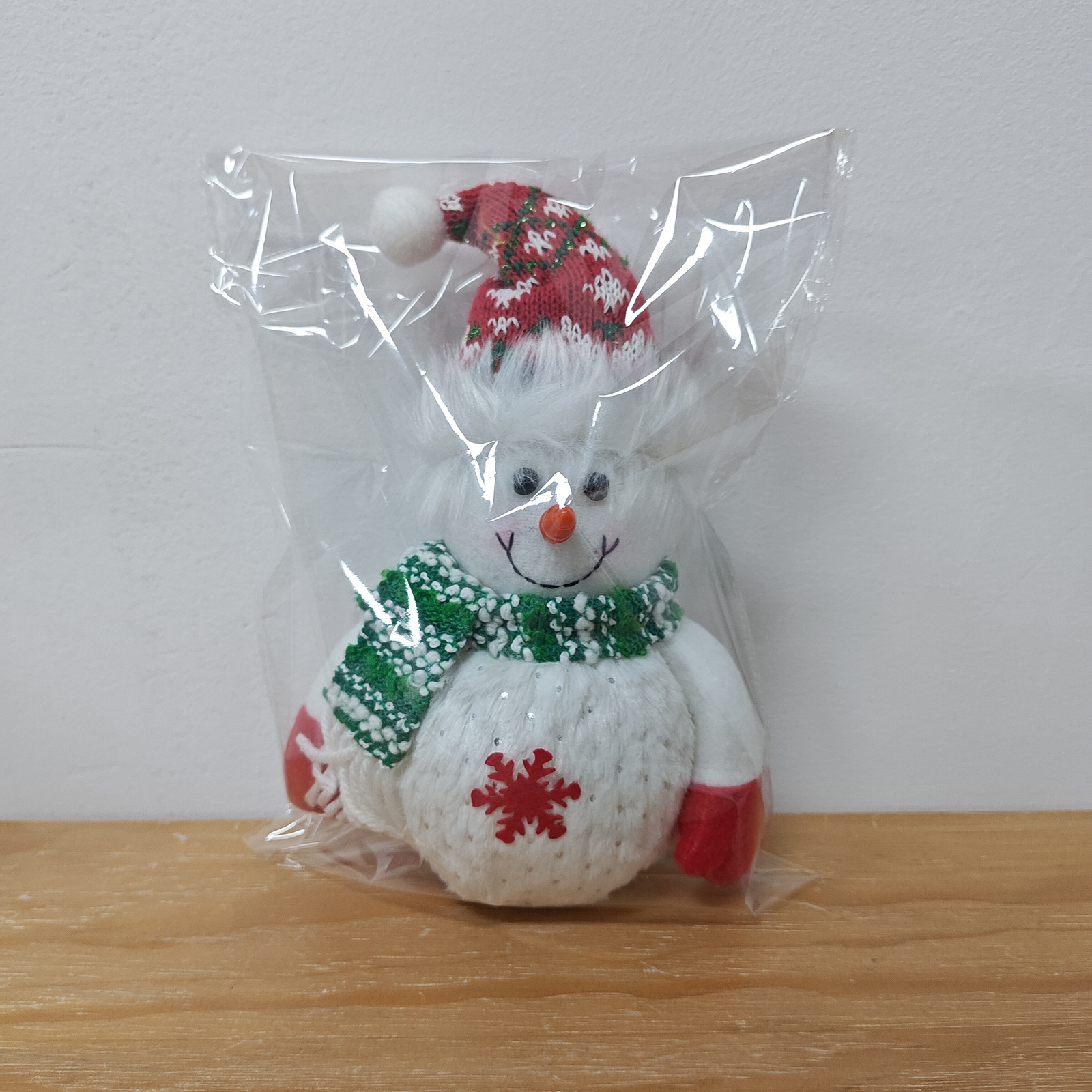 Weihnachtsschneemannfigur Deko Leuchtpuppe Weihnachtsschneeflocke mit Lichtern Schneemannfigur Kindergeschenk_voghion.com