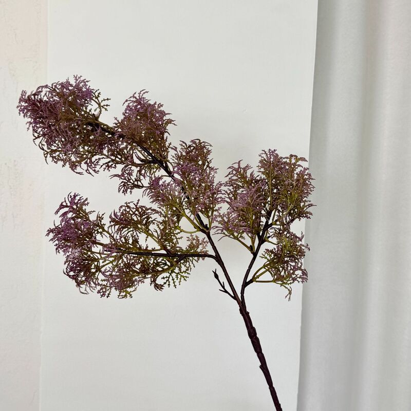 蓬莱松仿真绿植物雾凇仿真花客厅装饰摆设紫色假花高级感逼真摆件|undefined