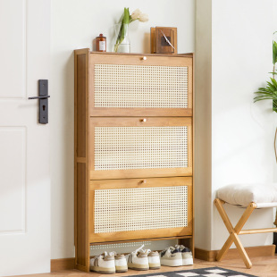 Ultra-thin shoe cabinet home door flip shoe rack large capacity entrance entrance simple storage artifact space saving