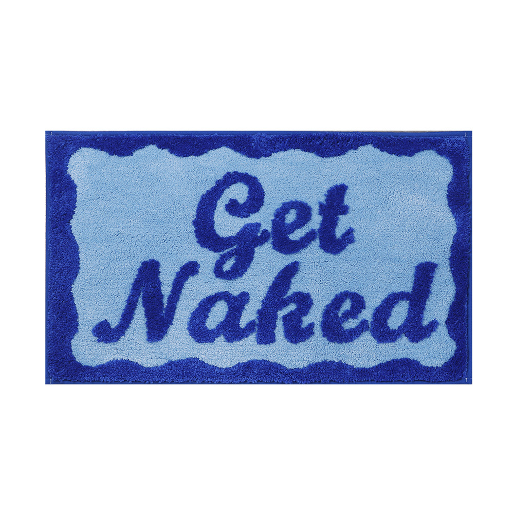 Inglés jacquard letras absorbente alfombra del piso casa puerta Mat hogar flocado piso Mat baño absorbente antideslizante alfombra de baño