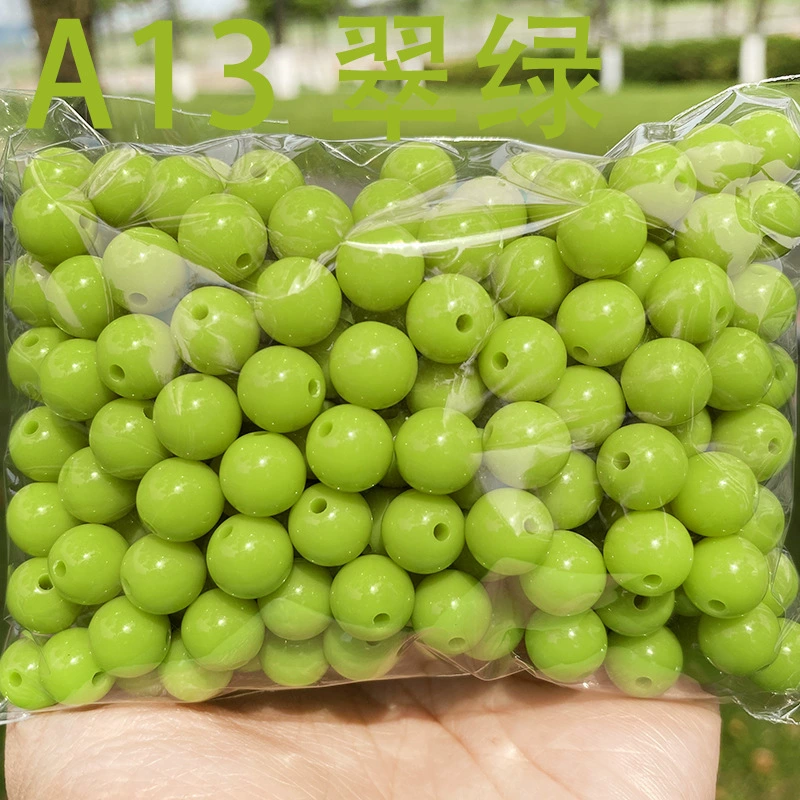 Round beads, bag, plastic woven acrylic accessory handmade, DIY