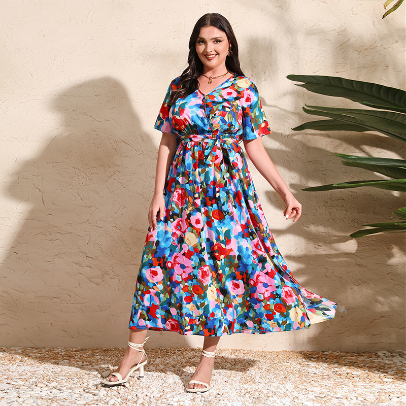 shiffon plus size dress