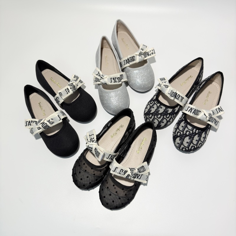 Cross-Border Girls' Shoes, Spring & Fall New Style Ballet Shoes, Princess Shoes, Soft-Soled Bean Shoes, One-Legged Children's Shoes