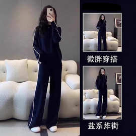 高级感运动服套装女秋季宽松显瘦韩版时尚盐系炸街卫衣休闲两件套