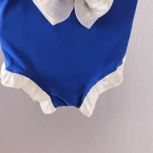 Korean girl's attached swimsuit, stylish and sweet,  new design for baby girls, cute one-piece swimsuit