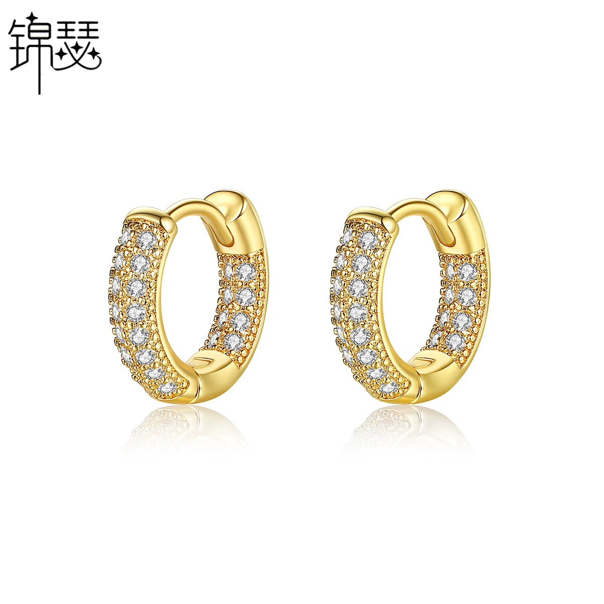 锦瑟 Classic модный бренд серёжки, инкрустированные бриллиантами, европейский стиль