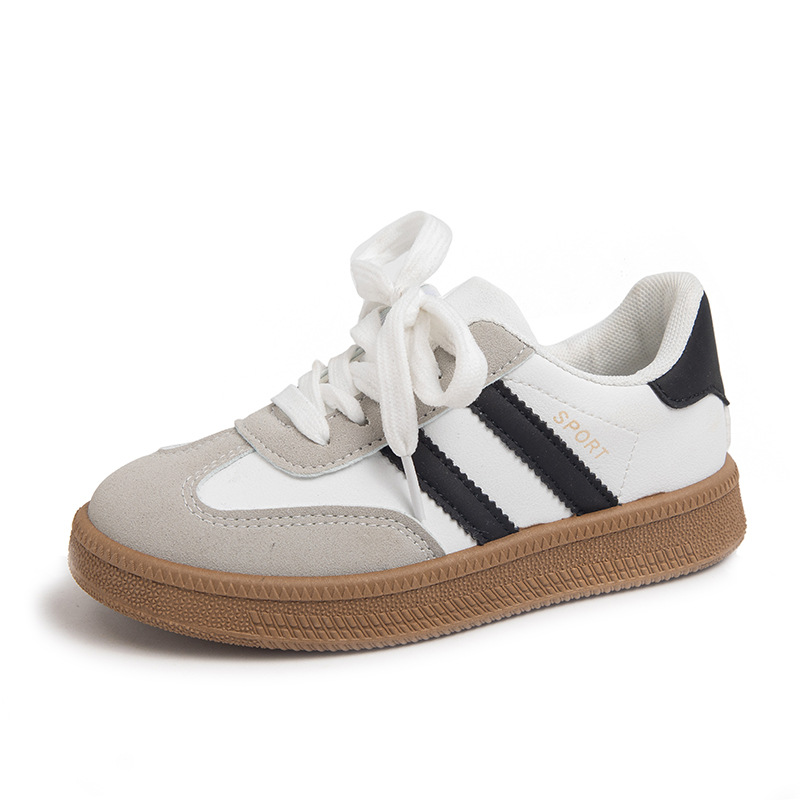 Zapatos infantiles Gump, zapatos de suela suave para niños, primavera y otoño 2024 nuevos zapatos de skate casuales para niñas, zapatos de entrenamiento transpirables, moda
