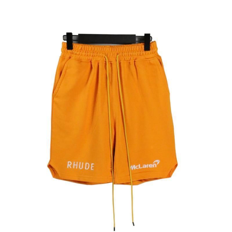 RHUDE ショーツ フォグ ハイストリート トレンド ブランド 巾着 3m レタープリント ヒップホップ ビーチ 5点式バスケットボールパンツ 男女兼用 ヒップホップ|undefined