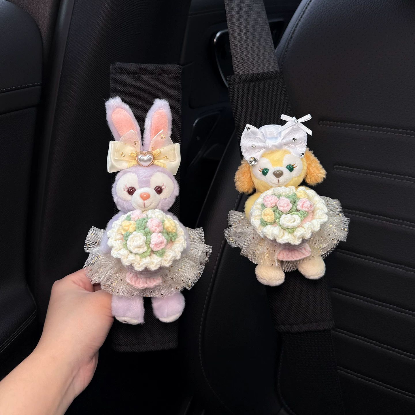Cute Car Seatbelt Shoulder Pads with a High-End Feel for Women, Anti-Wear Clothing for a Couple, New Stellalou Design