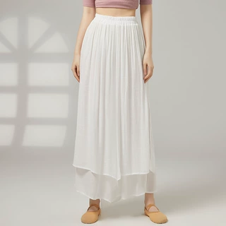 现代舞练功服女练功裤中国风棉丝麻开叉阔腿裤古典舞民族舞演出服