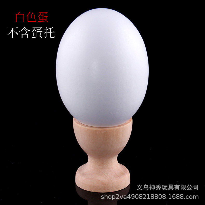 Huevo de simulación de madera DIY material estudiante niños pintado a mano graffiti huevo de pollo de madera blanco embrión pintado huevo colorido de Halloween