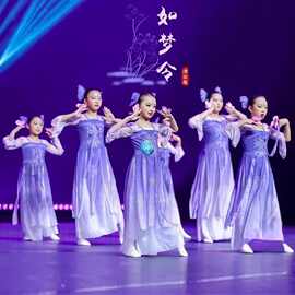 如梦令舞蹈表演服儿童古典舞飘逸演出服装女童身韵纱衣汉服伞道具