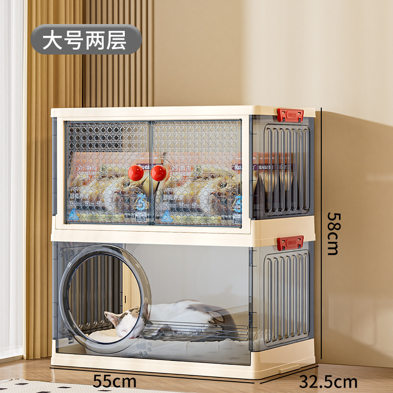 家用立式猫咪玩具屋多层宠物玩具零食收纳猫笼多功能大容量收纳柜|undefined