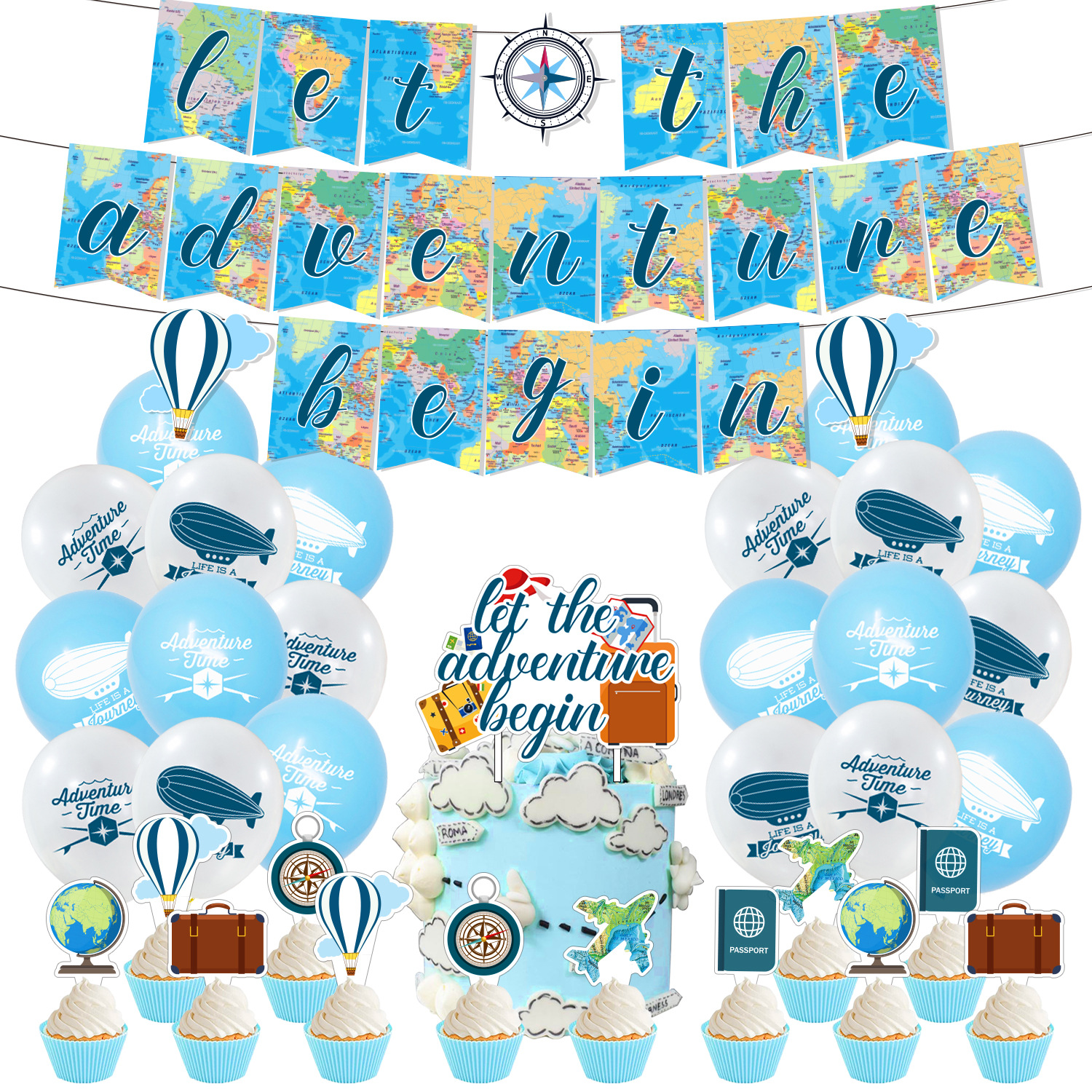 Map Airplane Paper Party Decorative Props display picture 1