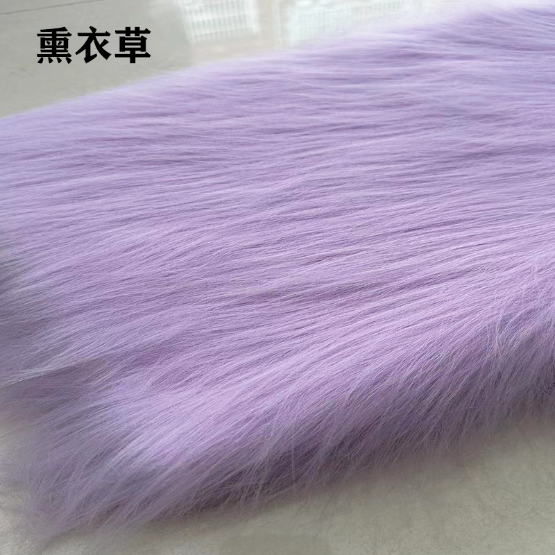 12 ''plush tela DIY caída de piel artificial de piel simulación de piel muñeca pelo bestia traje de piel larga tela de piel