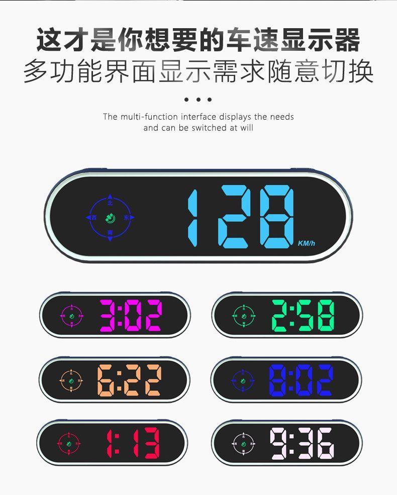 Car-mounted electronic dog head-up display with voice broadcast and Beidou car warning system