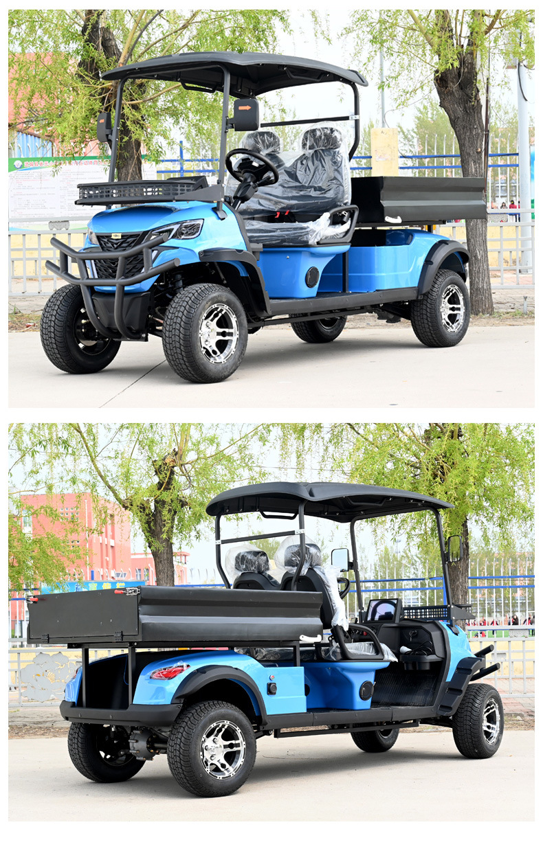 Cross-border 8-seater electric shuttle vehicle for scenic areas, hotels, and tourist attractions, with a bucket for reception and camp areas