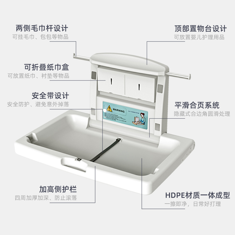 尿布台婴儿护理台商场卫生间母婴室护理台护理椅婴儿尿布台批发