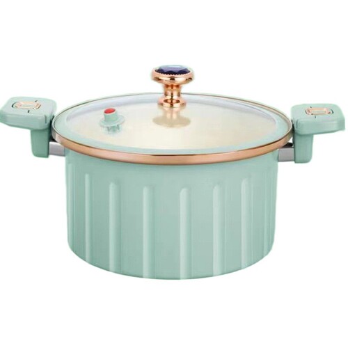 Household Micro-pressure Cooking Pot Large Capacity Roman Soup Pot Induction Cooker Compatible Non-stick Multifunction Double Eared Soup Pot