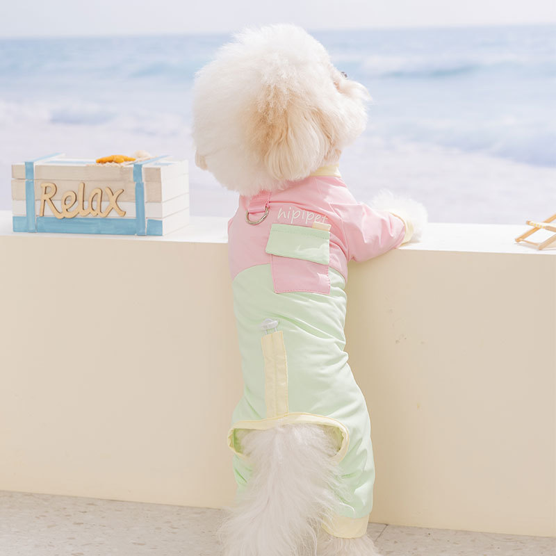 Two-tone Cool Summer Thin Pet Clothing For Small Medium-sized Dogs, Such As Teddy And Bichon, With An Ice-cool Sun_voghion.com