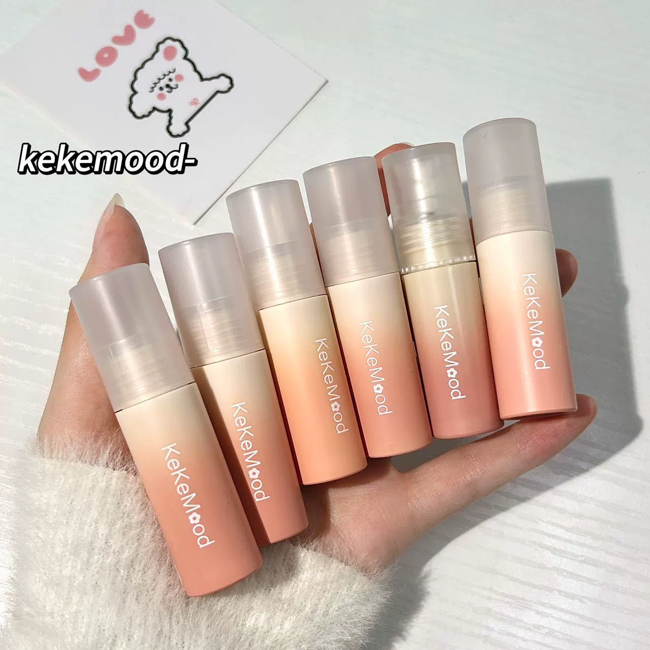 Keke mood Matt блеск для губ Matte matte velvety отбеливающий помада нюд для студентов