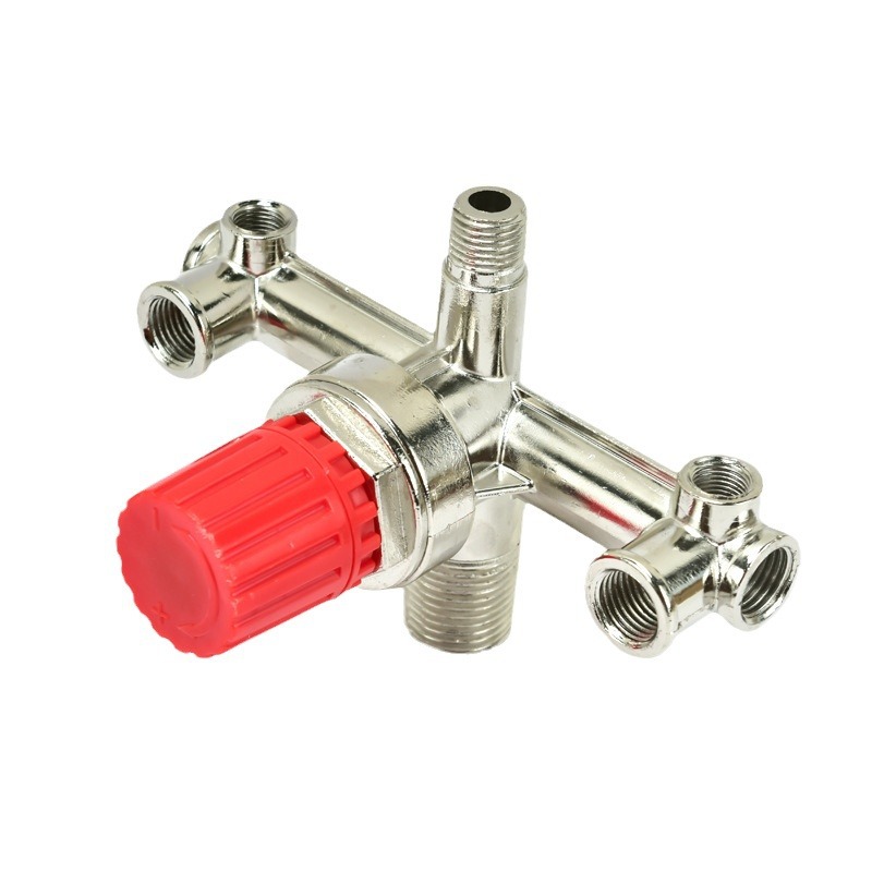 Compresor de aire piezas de bomba de aire alta presión ajustable Bama soporte transversal con válvula de empuje y tracción válvula de seguridad exportación productos transfronterizos