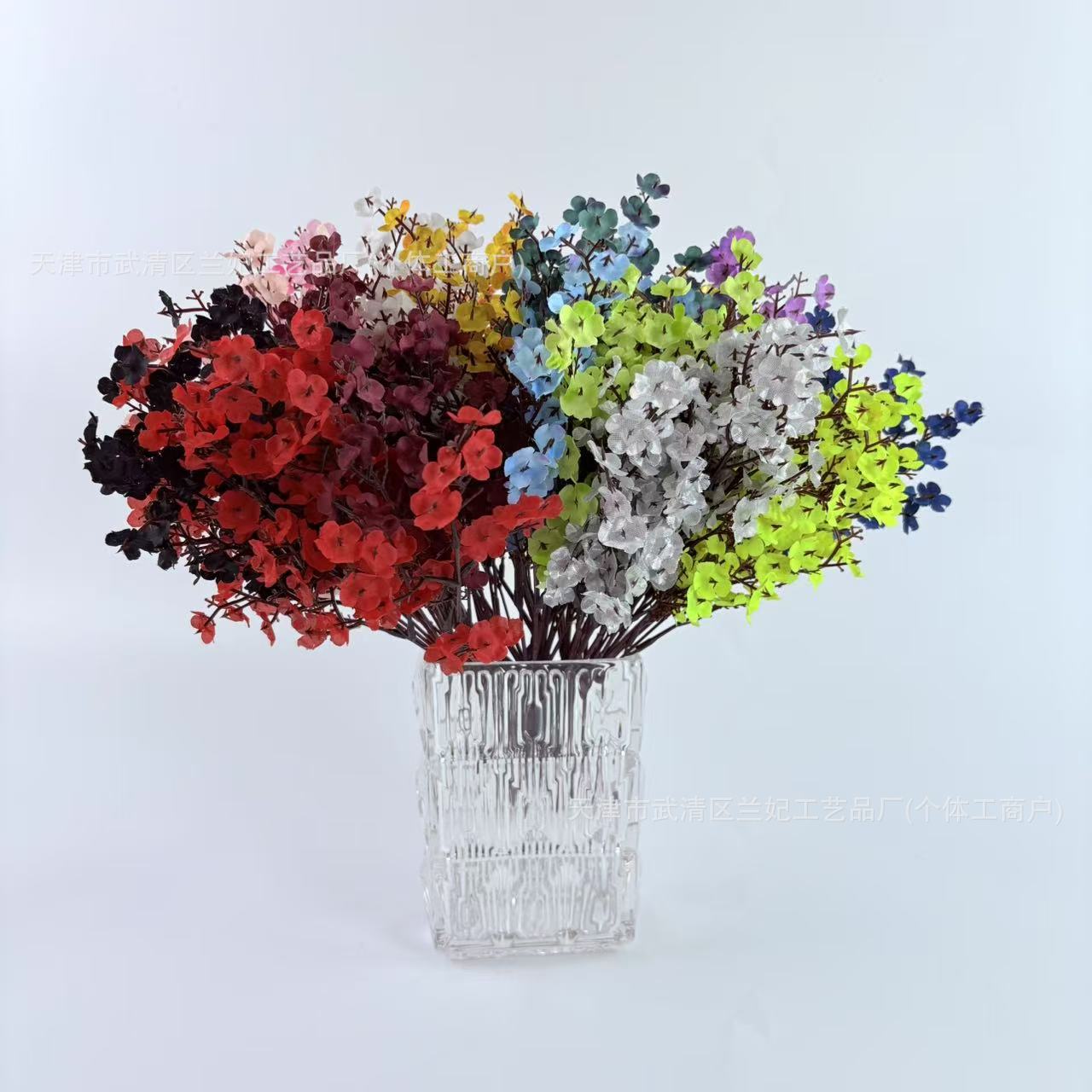 Cinco tiendas de seda cubiertas con estrellas celestes para la decoración de boda flor imitación flor al por mayor floral floral paisaje del centro comercial paisaje transfronterizo image 2