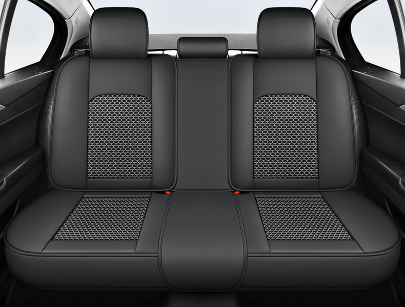 2025 New Model Solid Waist Support Nappa Leather Ice Silk Car Seat Cushion, Suitable for All Seasons, Temu Hot-Selling Ice Silk Wholesale for Foreign Trade