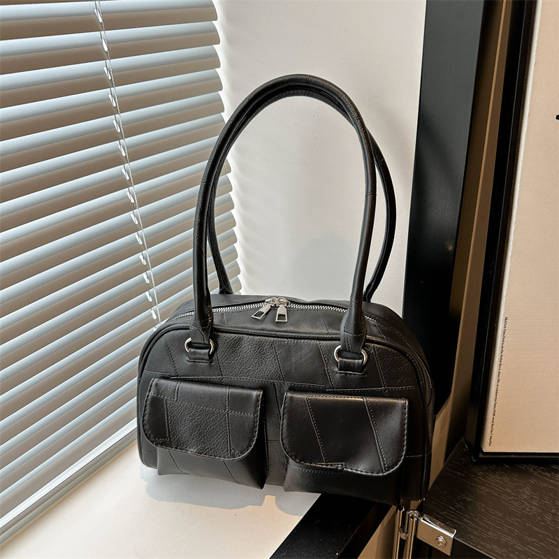 Vintage College Casual Capacity College Commuting Coreana 2024 New Shoulder Underarm Bags