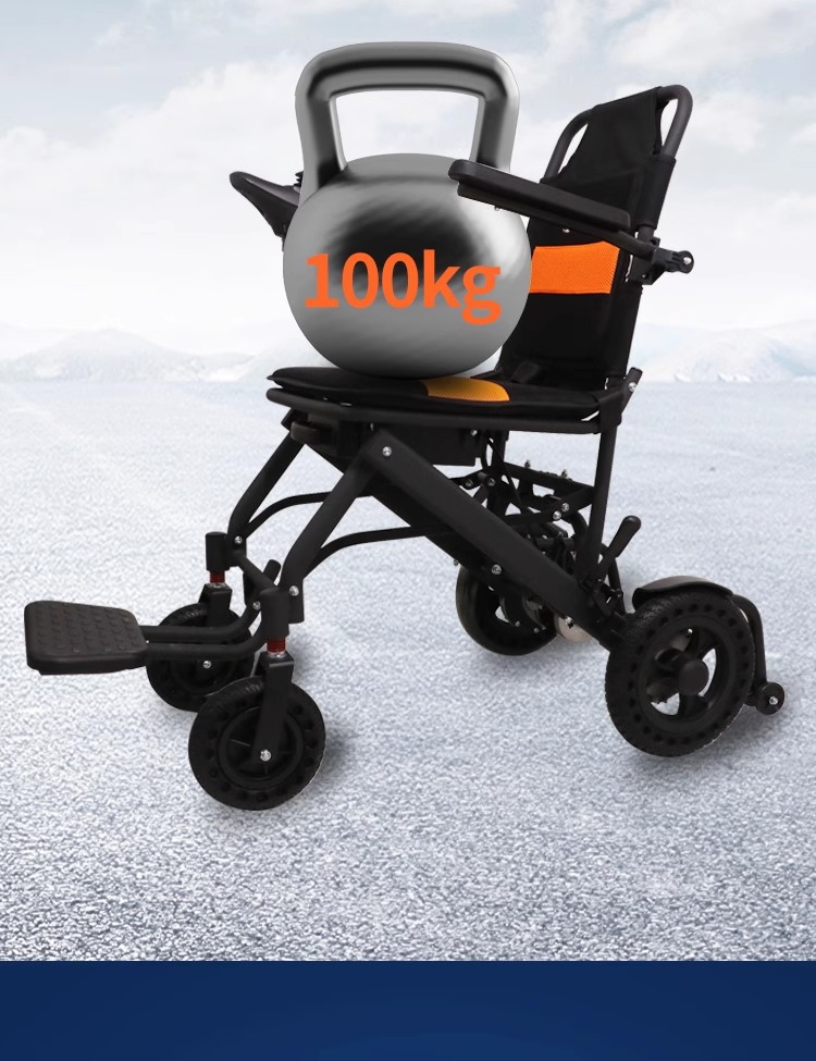 Electric Wheelchair, Foldable, Lightweight, Intelligent, Fully Automatic, Multi-Functional Vehicle, Four-Wheel Special for the Elderly, Disabled and Elderly