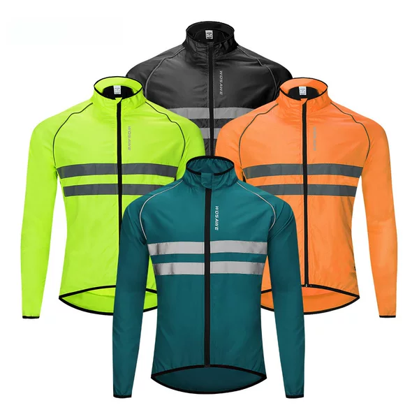 WOSAWE Off-road Motorcycle Riding Jacket Bicycle Riding Reflective Long-sleeved Breathable Skin Windbreaker Water-repellent