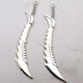 LY835  15*70mm合金 剑刀古银色挂件饰品配件70个/包3.5克