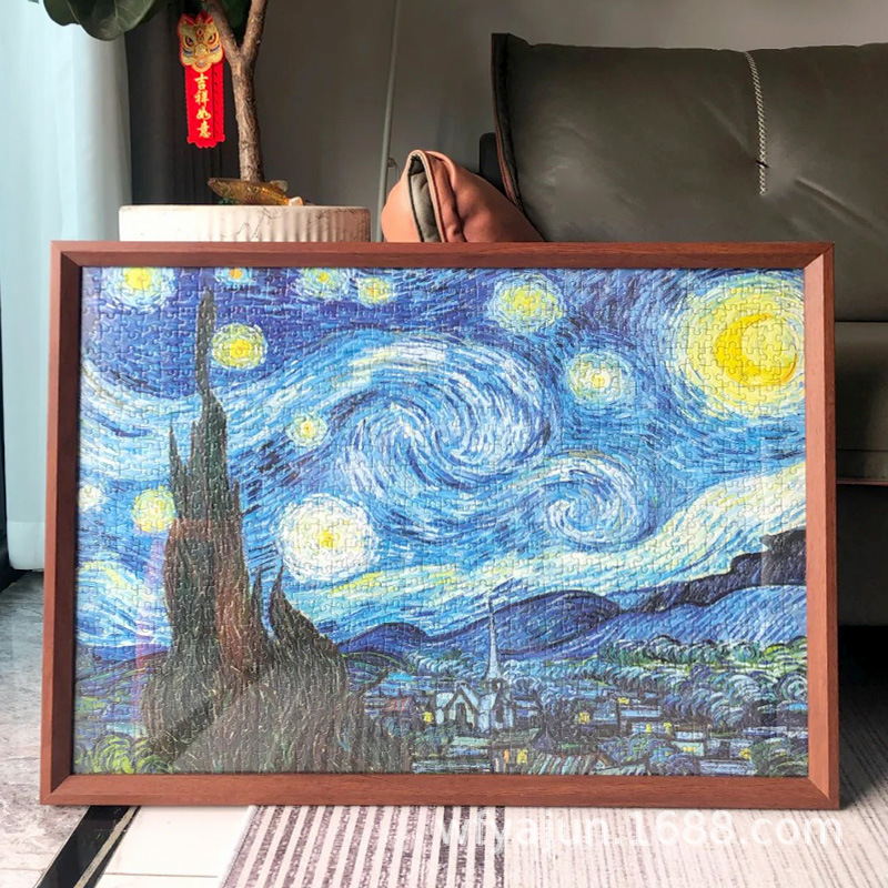 puzzle frame 1000 pieces of 705075 inch photo frame 5002000 pieces of simple picture frame framed solid wood frame