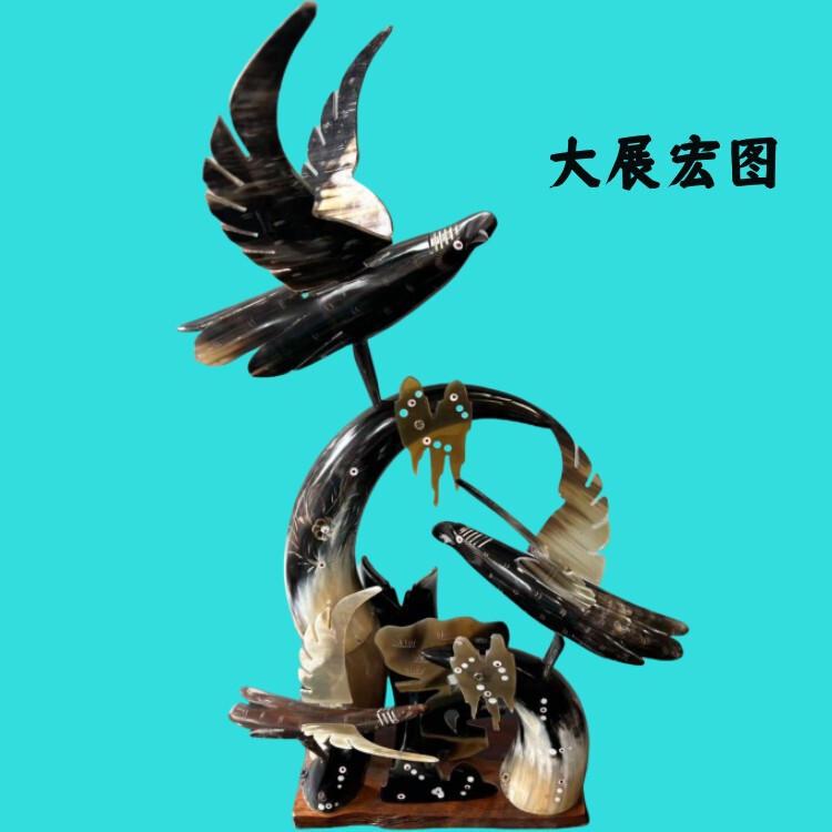 牛の角の工芸品は眉の先の牛の角の彫刻が好きです。|undefined